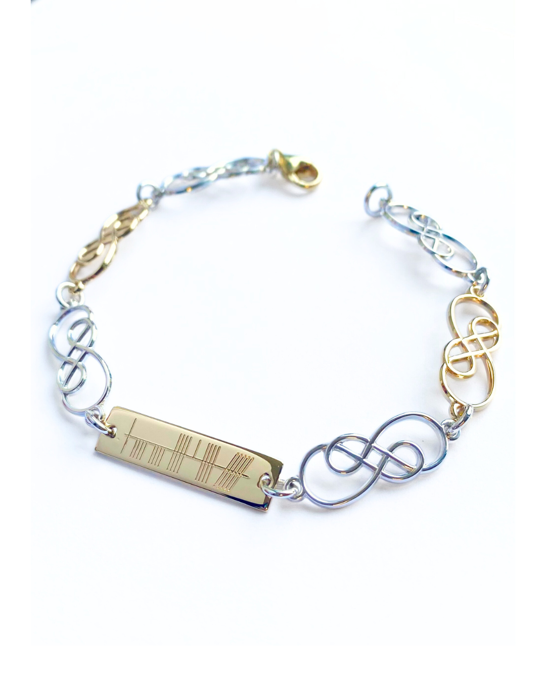 New! Cara (Friendship) Ogham Two-Toned Bracelet