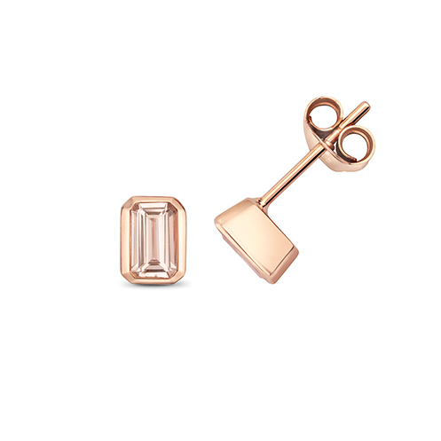 Morganite Stud Earrings