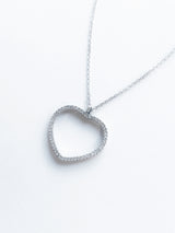 Newly Added! Diamond Heart Pendant - Large