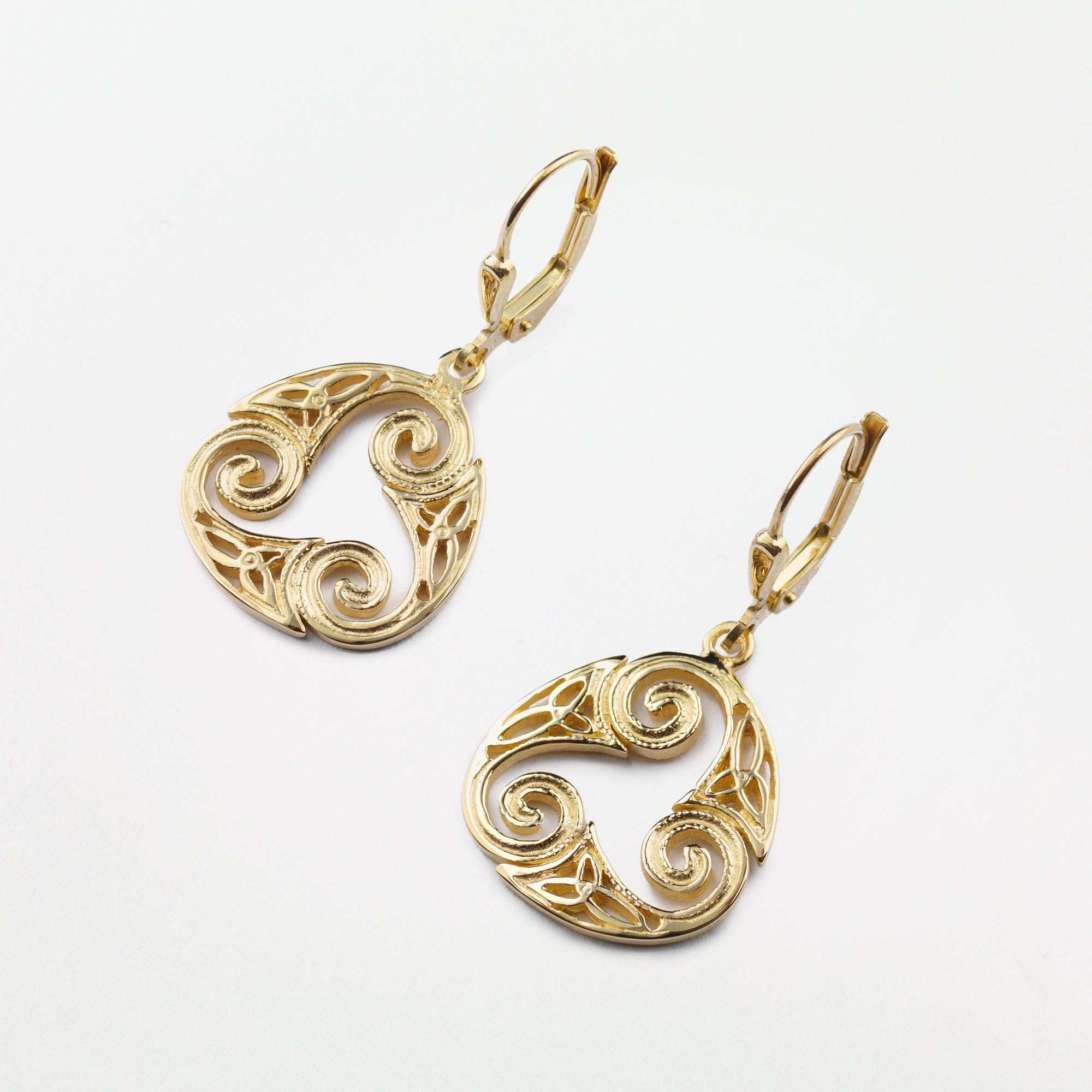 Gold Celtic Sister Knot Wire Earrings with Ear Wire Options - Small – ZAXZO